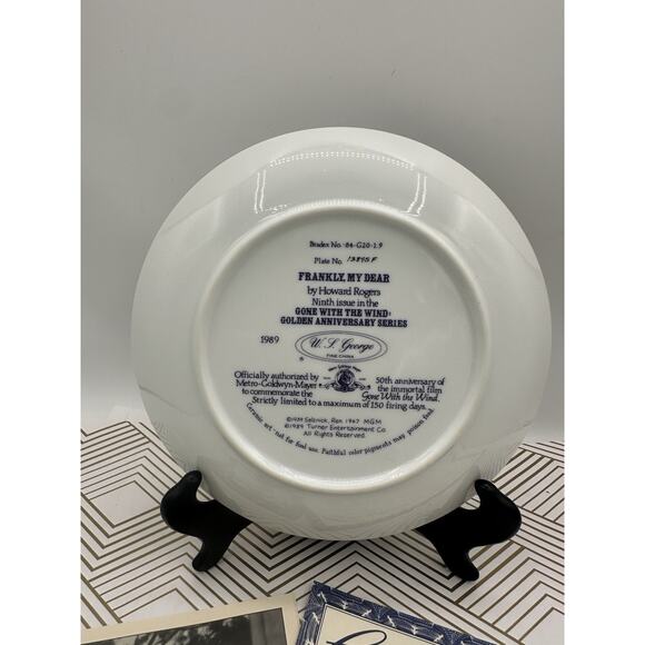 Gone With The Wind Golden Anniversary Series "Frankly, My Dear" Plate - Picture 4 of 5